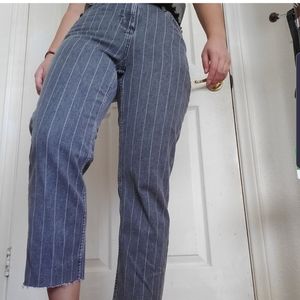 Topshop pinstripe jeans